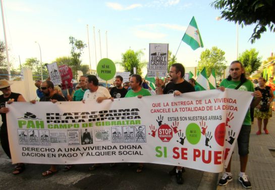 Manifestacion en La Linea, Pan, Trabajo, Techo...jpg - 62