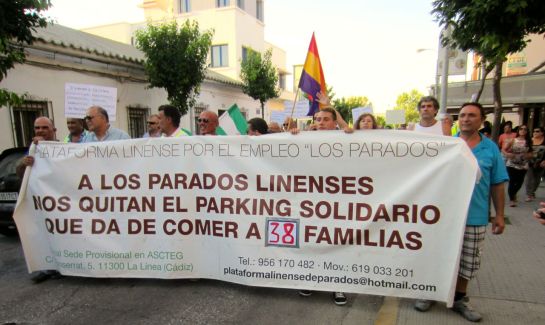 Manifestacion en La Linea, Pan, Trabajo, Techo...jpg - 64